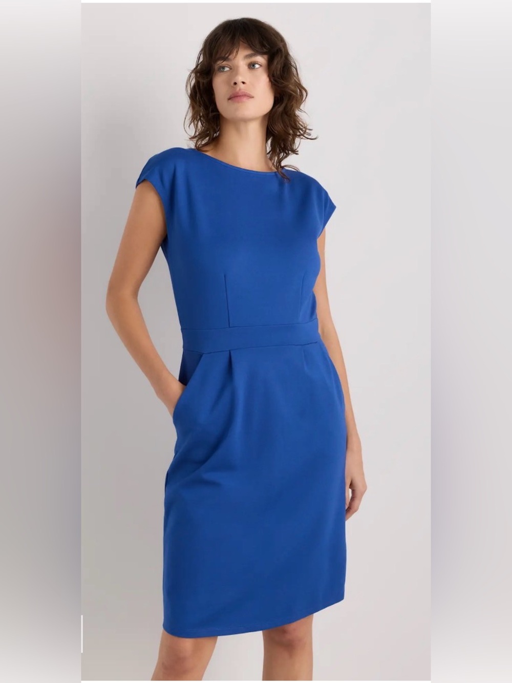Quince Dress Womens L Blue Corporate Professional Minimalist Capsule Staple